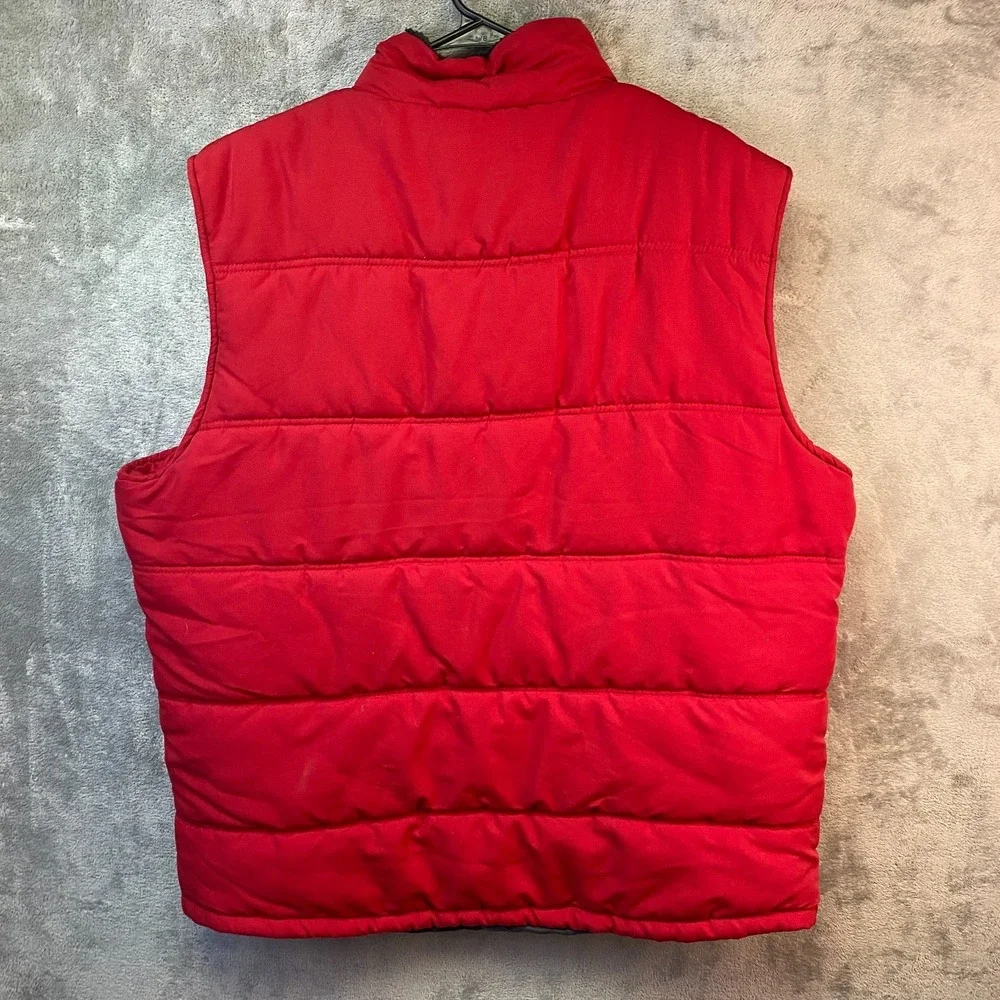 Field & Stream Puffer Vest XL Red Full Zip Polyester Outdoor